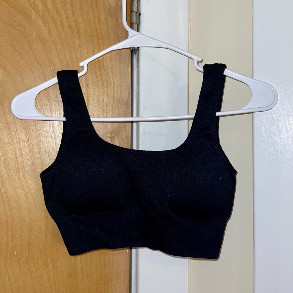 Black Padded Workout Bra/Top